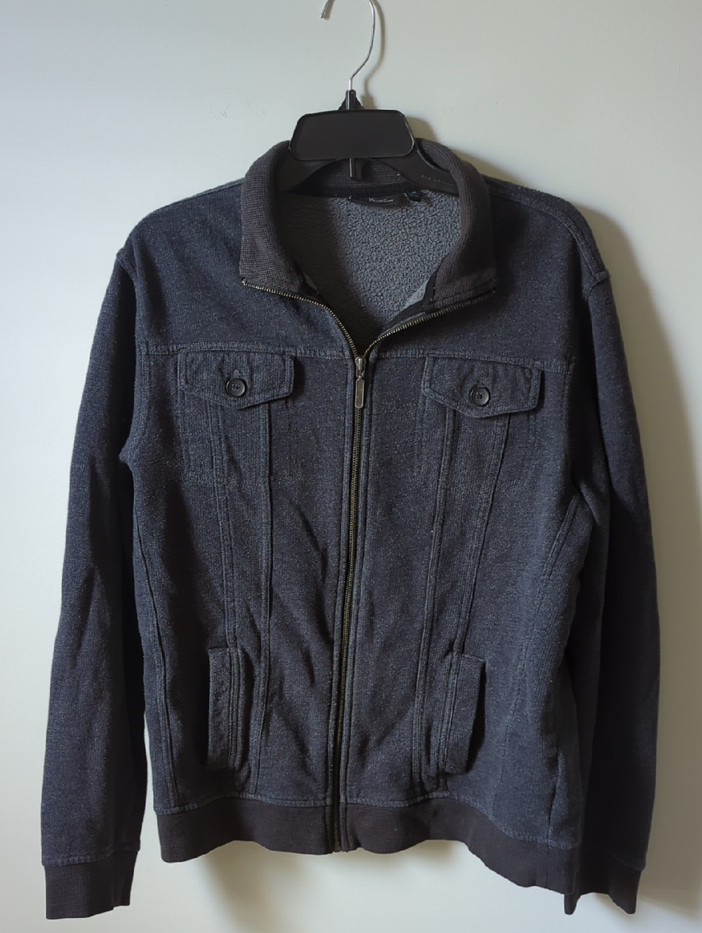 Marc Anthony Charcoal Zip Front Jacket